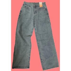 Forever 21 High Rise Wide Leg Blue Jeans Women's Size 25" NEW!